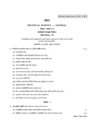 CU-2021 B.A. (General) Political Science Semester-5 Paper-DSE-A-2 QP.pdf