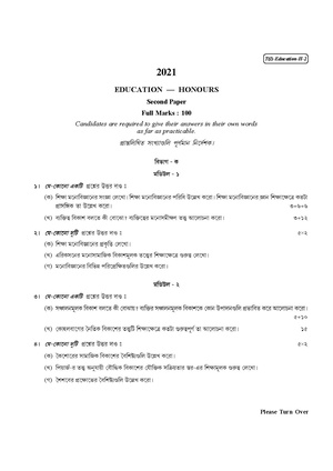 CU-2021 B.A. (Honours) Education Part-I Paper-II QP.pdf