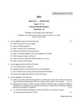 CU-2021 B.Sc. (Honours) Botany Semester-5 Paper-CC-11 QP.pdf