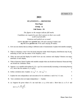 CU-2021 B.Sc. (Honours) Statistics Part-I Paper-IA QP.pdf
