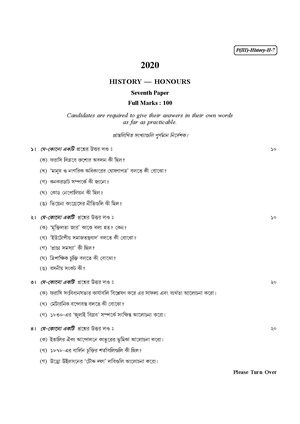 CU-2020 B.A. (Honours) History Part-III Paper-VII QP.pdf