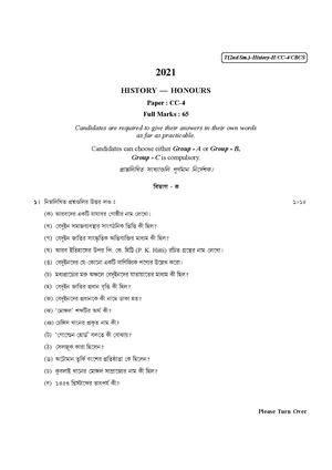 CU-2021 B.A. (Honours) History Semester-II Paper-CC-4 QP.pdf