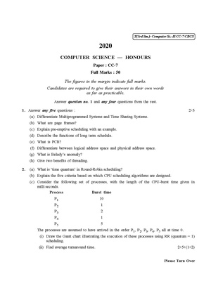 CU-2020 B.Sc. (Honours) Computer Science Semester-III Paper-CC-7 QP.pdf