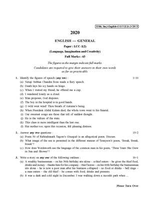 CU-2020 B.A. (General) English Semester-V Paper-LCC-1(2) QP.pdf