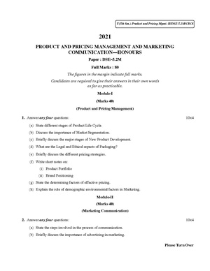 CU-2021 B. Com. (Honours) Product & Pricing Management Semester-5 Paper-DSE-5.2M QP.pdf