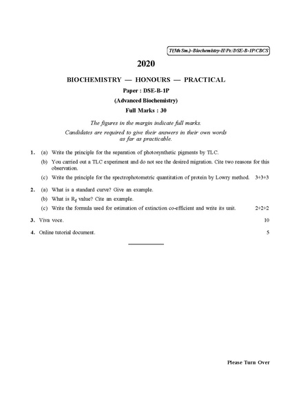 File:CU-2020 B.Sc. (Honours) Biochemistry Semester-V Paper-DSE-B-1P Practical QP.pdf