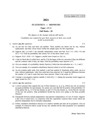 CU-2021 B.Sc. (Honours) Statistics Semester-1 Paper-CC-2 QP.pdf