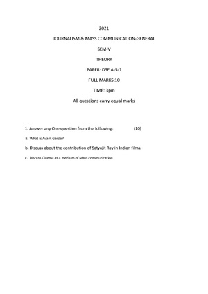 GC-2021 B.A. (General) Journalism Semester-V Paper-DSE-A-1 IA QP.pdf
