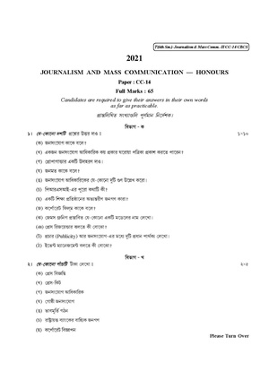 CU-2021 B.A. (Honours) Journalism Semester-VI Paper-CC-14 QP.pdf