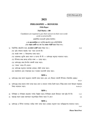 CU-2021 B.A. (Honours) Philosophy Part-III Paper-V QP.pdf
