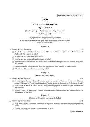 CU-2020 B.A. (Honours) English Semester-V Paper-DSE-B-2 QP.pdf