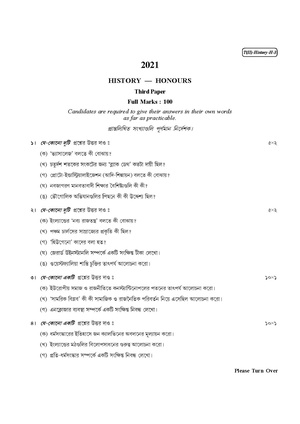 CU-2021 B.A. (Honours) History Part-II Paper-III QP.pdf