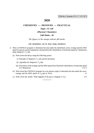 GC-2020 B.Sc. (Honours) Chemistry Semester-V Paper-CC-11P Practical QP.pdf