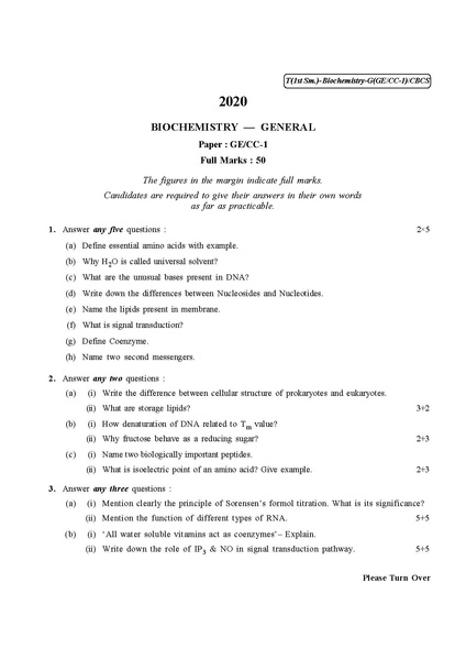 File:CU-2020 B.Sc. (General) Biochemistry Semester-I Paper-CC1-GE1 QP.pdf