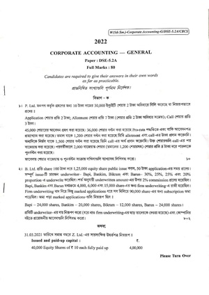 CU-2022 B. Com. (General) Corporate Accounting Semester-5 Paper-DSE-5.2A QP.pdf