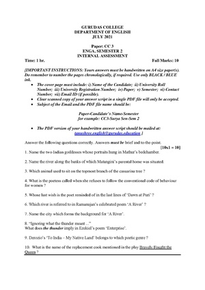 GC-2021 B.A. (Honours) English Semester-II Paper-CC-3 IA QP.pdf