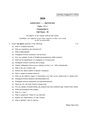 CU-2020 B.Sc. (Honours) Zoology Semester-I Paper-CC-1 QP.pdf