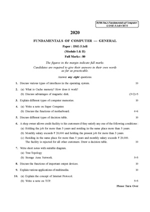 CU-2020 B. Com. (General) Fundamentals of Computer Semester-V Paper-DSE-5.1eB QP.pdf