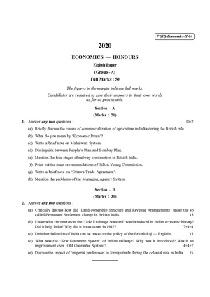CU-2020 B.A. B.Sc. (Honours) Economics Part-III Paper-VIII QP.pdf