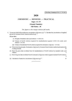 CU-2020 B.Sc. (Honours) Chemistry Semester-III Paper-CC-7P Practical QP.pdf