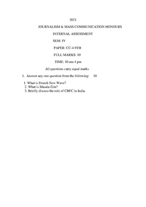 GC-2021 B.A. (Honours) Journalism Semester-IV Paper-CC-9-TH IA QP.pdf