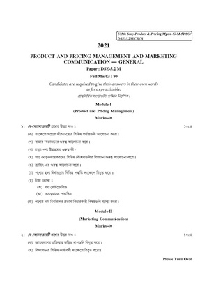 CU-2021 B. Com. (General) Product & Pricing Management Semester-5 Paper-DSE-5.2M QP.pdf