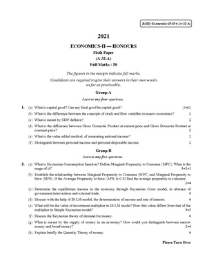 CU-2021 B. Com. (Honours) Economics-II Part-III Paper-A32A QP.pdf