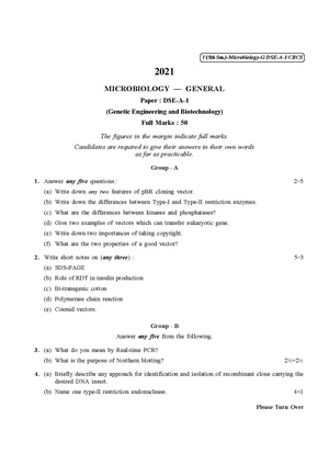 CU-2021 B.Sc. (General) Microbiology Semester-5 Paper-DSE-A-1 QP.pdf