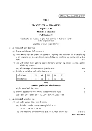 CU-2021 B.A. (Honours) Education Semester-5 Paper-CC-12 QP.pdf