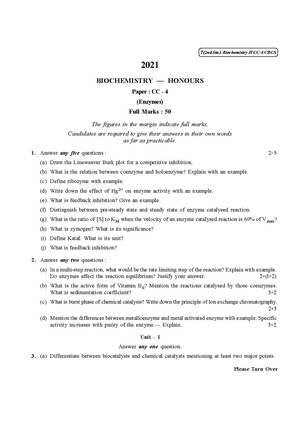 CU-2021 B.Sc. (Honours) Biochemistry Semester-II Paper-CC-4 QP.pdf