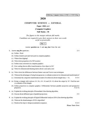CU-2020 B.Sc. (General) Computer Science Semester-V Paper-DSE-A-3 QP.pdf