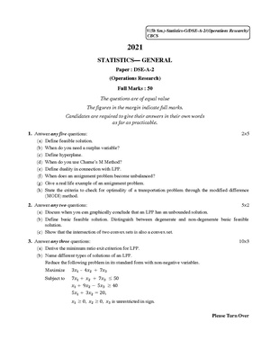CU-2021 B.Sc. (General) Statistics Semester-5 Paper-DSE-A-2 QP.pdf