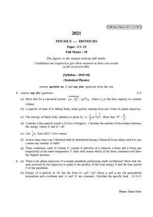 CU-2021 B.Sc. (Honours) Physics Semester-5 Paper-CC-12 QP.pdf