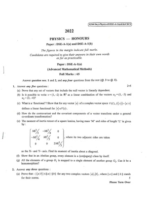CU-2022 B.Sc. (Honours) Physics Semester-5 Paper-DSE-A-1(a) and DSE-A-1(b) QP.pdf