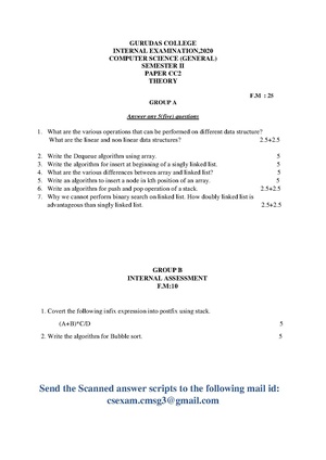 GC-2020 B.Sc. (General) Computer Science Semester-II Paper-CC-2 QP.pdf