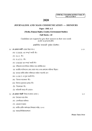 CU-2020 B.A. (Honours) Journalism Semester-V Paper-DSE-A-2 QP.pdf