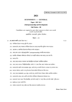 CU-2021 B.A. B.Sc. (General) Economics Semester-IV Paper-SEC-B-2 QP.pdf