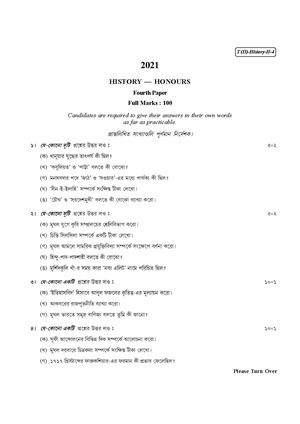 CU-2021 B.A. (Honours) History Part-II Paper-IV QP.pdf