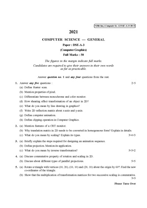 CU-2021 B.Sc. (General) Computer Science Semester-5 Paper-DSE-A-3 QP.pdf