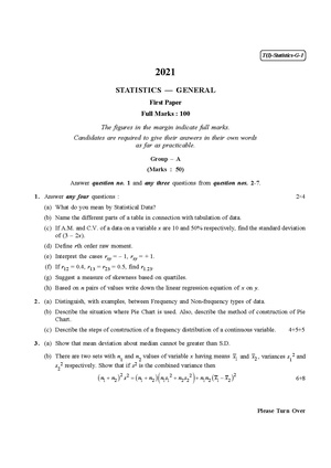 CU-2021 B.Sc. (General) Statistics Part-1 Paper-1 QP.pdf