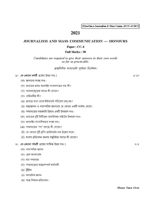 CU-2021 B.A. (Honours) Journalism Semester-II Paper-CC-4 QP.pdf