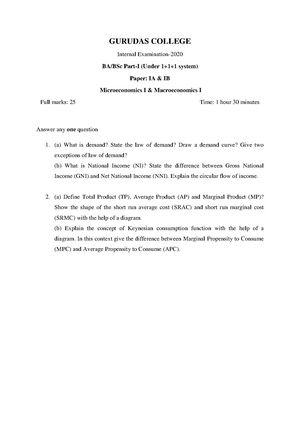 GC-2020 B.A. B.Sc. (General) Economics Part-I Paper-I (English version) QP.pdf