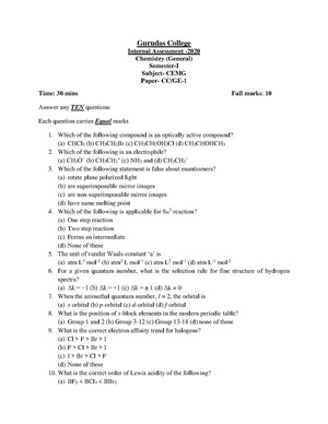 GC-2020 B.Sc. (General) Chemistry Semester-I Paper-CC-GE-1 QP.pdf