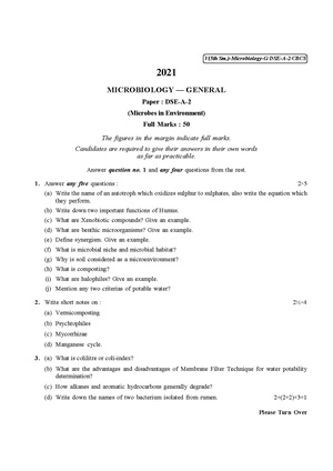 CU-2021 B.Sc. (General) Microbiology Semester-5 Paper-DSE-A-2 QP.pdf