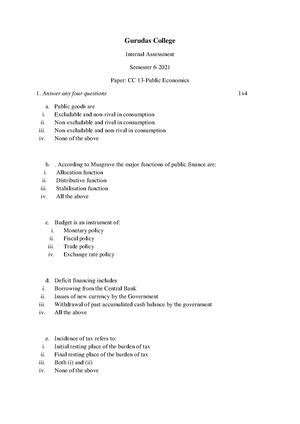 GC-2021 B.Sc. (Honours) Economics Semester-VI Paper-CC-13 IA QP.pdf