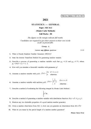 CU-2021 B.Sc. (General) Statistics Semester-VI Paper-SEC-B-2 QP.pdf