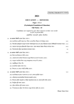 CU-2021 B.A. (Honours) Education Semester-II Paper-CC-3 QP.pdf