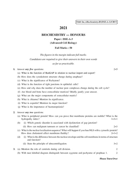 File:CU-2021 B.Sc. (Honours) Biochemistry Semester-VI Paper-DSE-A-3 QP.pdf