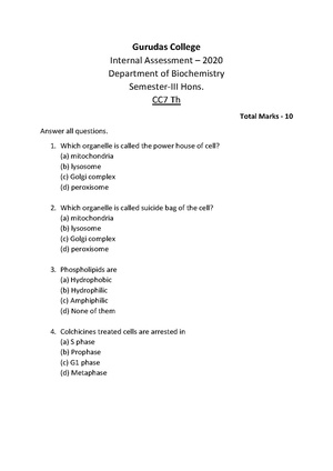GC-2020 B.Sc. (Honours) Biochemistry Semester-III Paper-CC-7 IA QP.pdf