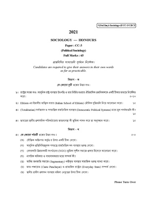 CU-2021 B.A. (Honours) Sociology Semester-3 Paper-CC-5 QP.pdf
